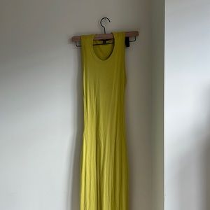 Lime green backless cotton dress